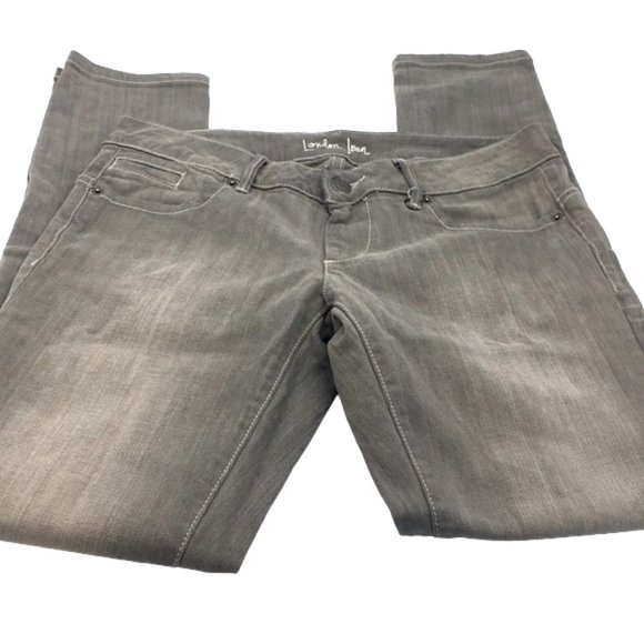 London Jean👖Gray with Studs Size 2 - Picture 1 of 7